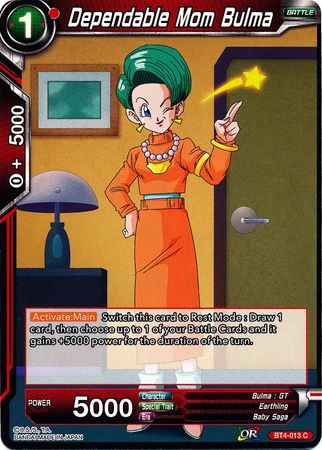 Dependable Mom Bulma (BT4-013) [Colossal Warfare] | Event Horizon Hobbies CA