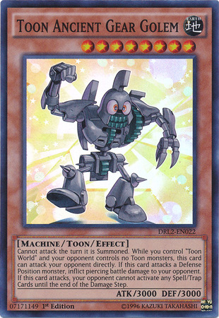 Toon Ancient Gear Golem [DRL2-EN022] Super Rare | Event Horizon Hobbies CA