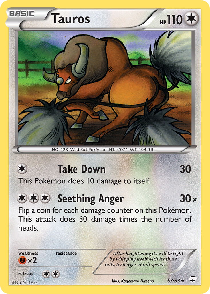 Tauros (57/83) [XY: Generations] | Event Horizon Hobbies CA