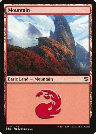 Mountain (304) [Commander 2018] | Event Horizon Hobbies CA