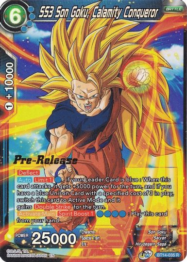 SS3 Son Goku, Calamity Conqueror (BT14-035) [Cross Spirits Prerelease Promos] | Event Horizon Hobbies CA