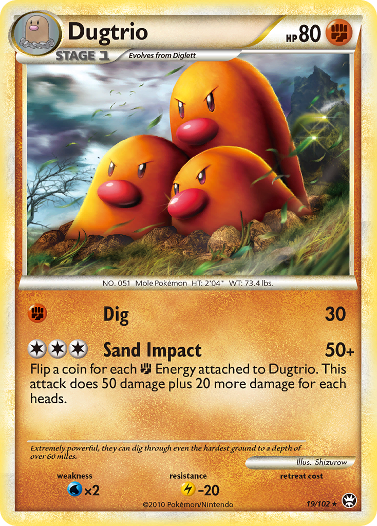 Dugtrio (19/102) [HeartGold & SoulSilver: Triumphant] | Event Horizon Hobbies CA