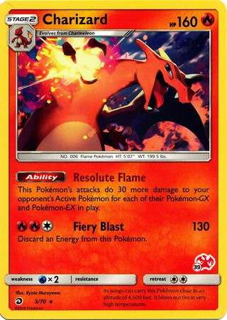 Charizard (3/70) (Charizard Stamp #39) [Battle Academy 2020] | Event Horizon Hobbies CA