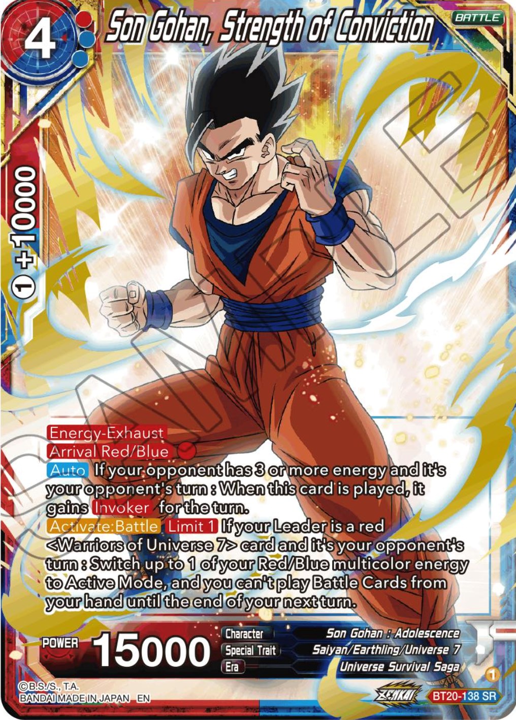 Son Gohan, Strength of Conviction (BT20-138) [Power Absorbed] | Event Horizon Hobbies CA