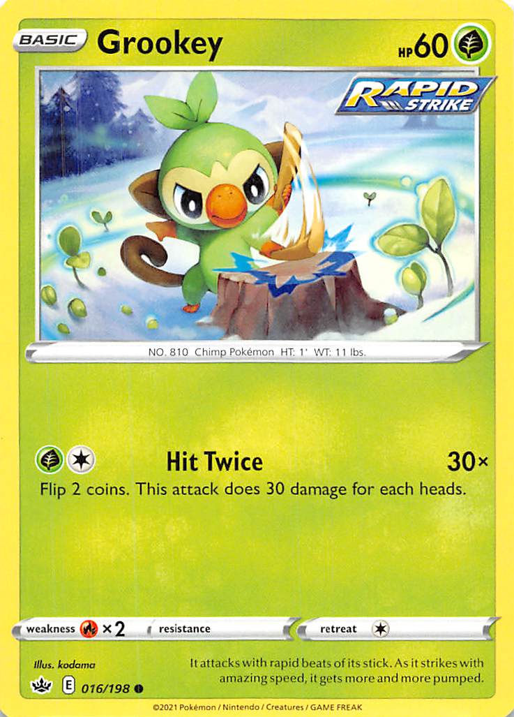 Grookey (016/198) [Sword & Shield: Chilling Reign] | Event Horizon Hobbies CA