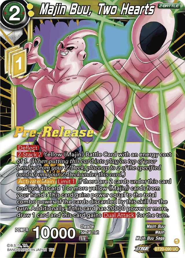 Majin Buu, Two Hearts (BT20-090) [Power Absorbed Prerelease Promos] | Event Horizon Hobbies CA