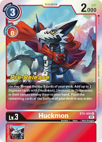 Huckmon [BT6-009] [Double Diamond Pre-Release Cards] | Event Horizon Hobbies CA