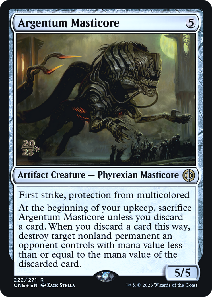 Argentum Masticore [Phyrexia: All Will Be One Prerelease Promos] | Event Horizon Hobbies CA