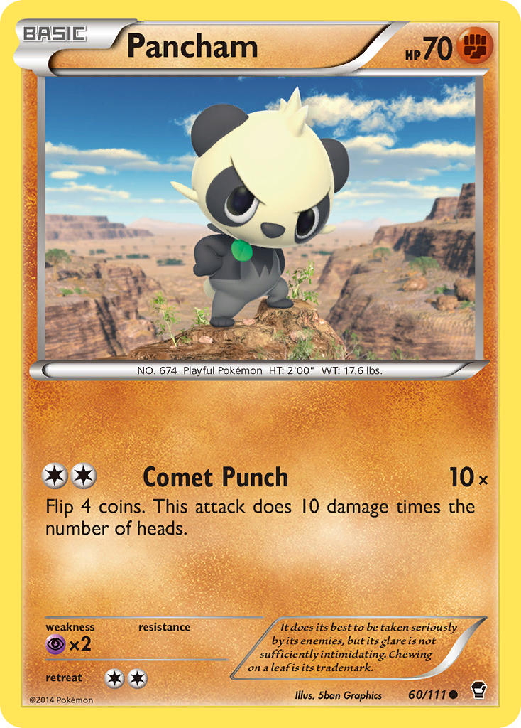 Pancham (60/111) [XY: Furious Fists] | Event Horizon Hobbies CA