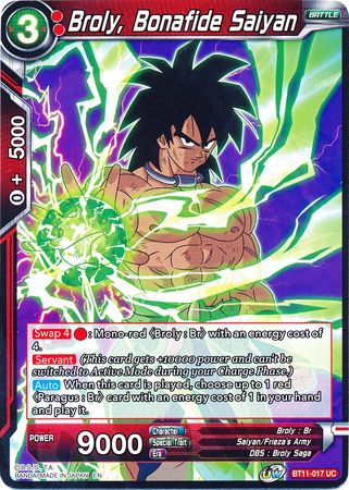 Broly, Bonafide Saiyan (BT11-017) [Vermilion Bloodline] | Event Horizon Hobbies CA