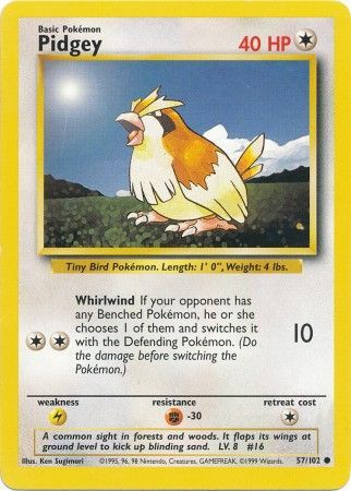 Pidgey (57/102) [Base Set Unlimited] | Event Horizon Hobbies CA