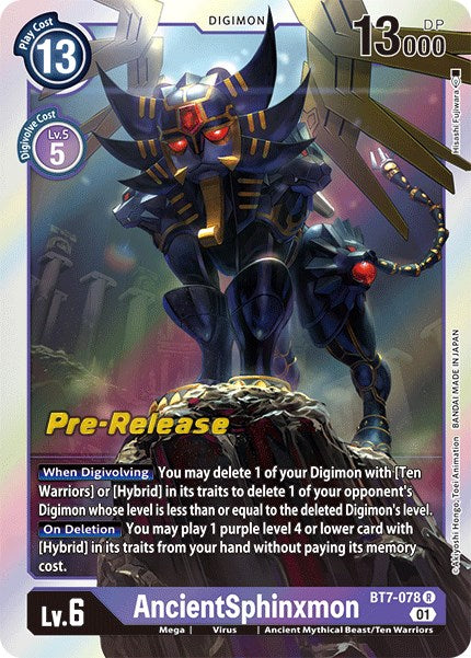 AncientSphinxmon [BT7-078] [Next Adventure Pre-Release Cards] | Event Horizon Hobbies CA