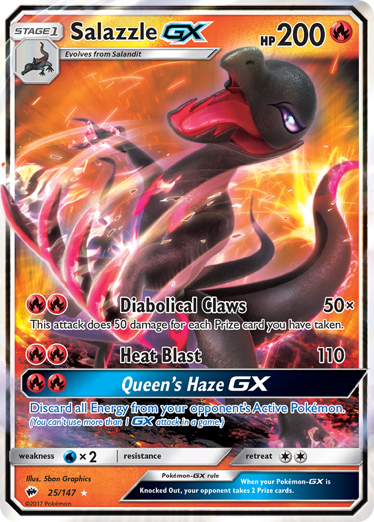 Salazzle GX (25/147) [Sun & Moon: Burning Shadows] | Event Horizon Hobbies CA