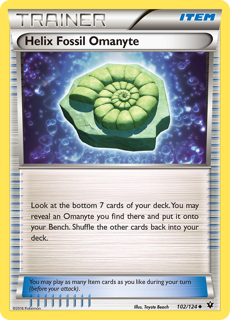 Helix Fossil Omanyte (102/124) [XY: Fates Collide] | Event Horizon Hobbies CA