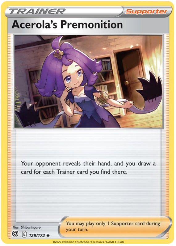 Acerola's Premonition (129/172) [Sword & Shield: Brilliant Stars] | Event Horizon Hobbies CA