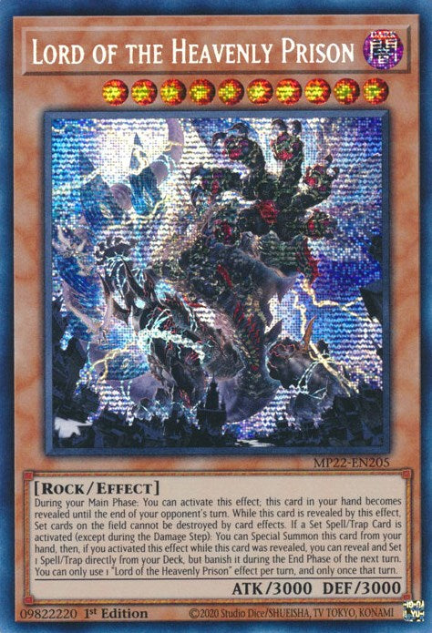 Lord of the Heavenly Prison [MP22-EN205] Prismatic Secret Rare | Event Horizon Hobbies CA