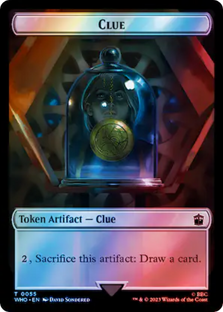 Alien Rhino // Clue (0055) Double-Sided Token (Surge Foil) [Doctor Who Tokens] | Event Horizon Hobbies CA