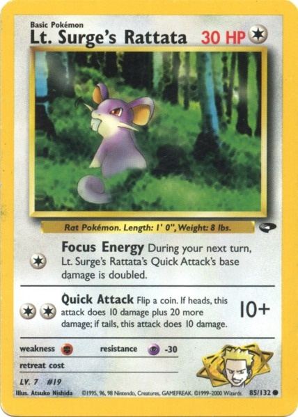 Lt. Surge's Rattata (85/132) [Gym Challenge Unlimited] | Event Horizon Hobbies CA