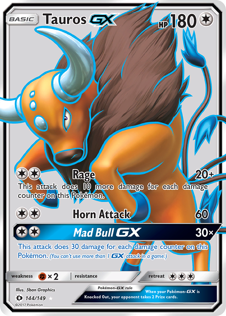 Tauros GX (144/149) [Sun & Moon: Base Set] | Event Horizon Hobbies CA