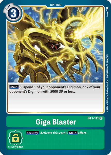 Giga Blaster [BT1-111] [Release Special Booster Ver.1.0] | Event Horizon Hobbies CA