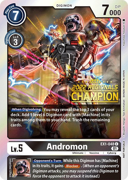 Andromon [EX1-048] (2022 Championship Online Regional) (Online Champion) [Classic Collection Promos] | Event Horizon Hobbies CA