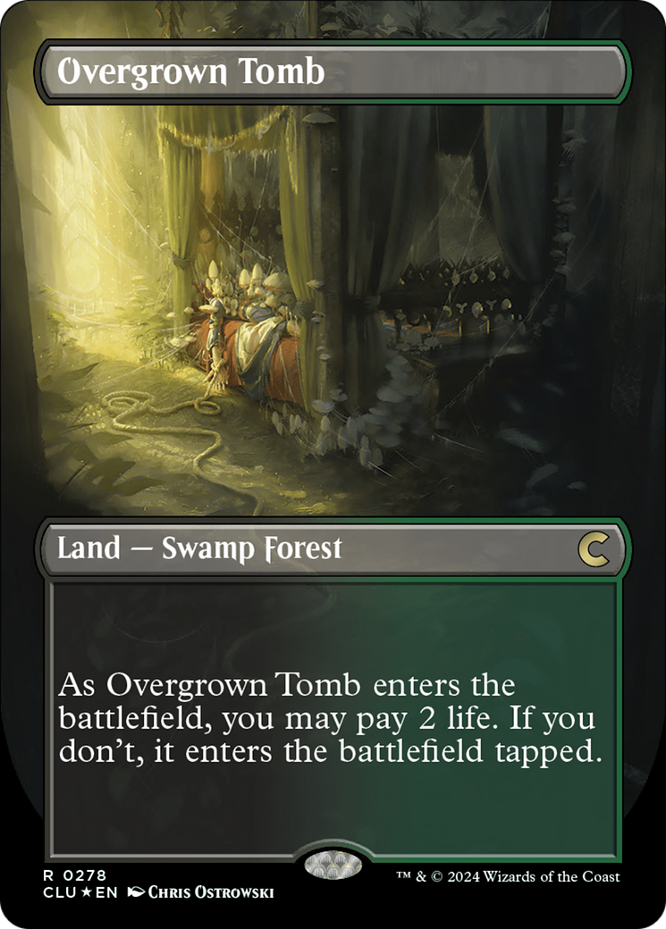 Overgrown Tomb (Borderless) [Ravnica: Clue Edition] | Event Horizon Hobbies CA