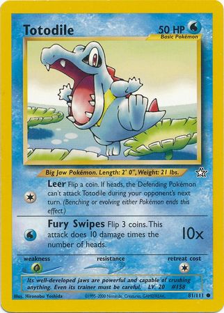 Totodile (81/111) [Neo Genesis Unlimited] | Event Horizon Hobbies CA