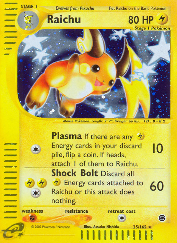 Raichu (25/165) [Expedition: Base Set] | Event Horizon Hobbies CA