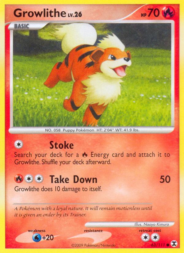 Growlithe (63/111) [Platinum: Rising Rivals] | Event Horizon Hobbies CA