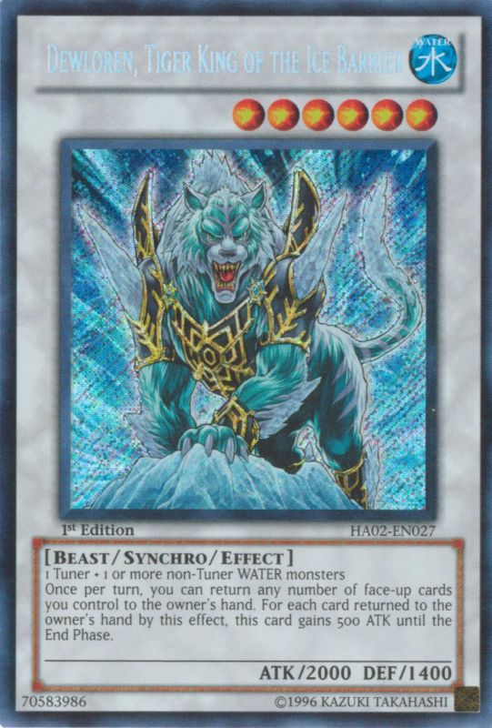 Dewloren, Tiger King of the Ice Barrier [HA02-EN027] Secret Rare | Event Horizon Hobbies CA