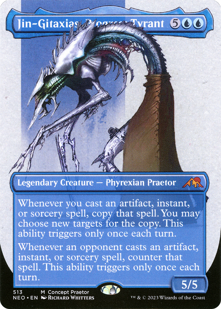 Jin-Gitaxias, Progress Tyrant (Borderless Concept Praetors) [Phyrexia: All Will Be One] | Event Horizon Hobbies CA