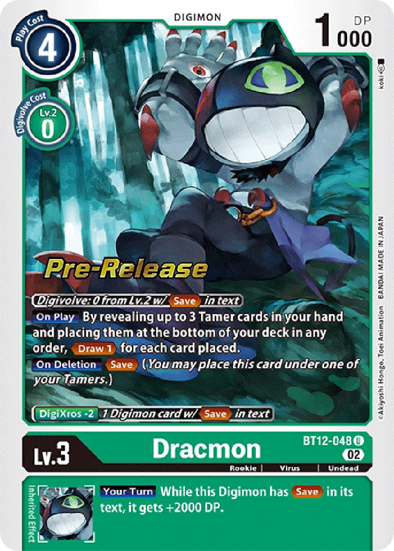 Dracmon [BT12-048] [Across Time Pre-Release Cards] | Event Horizon Hobbies CA