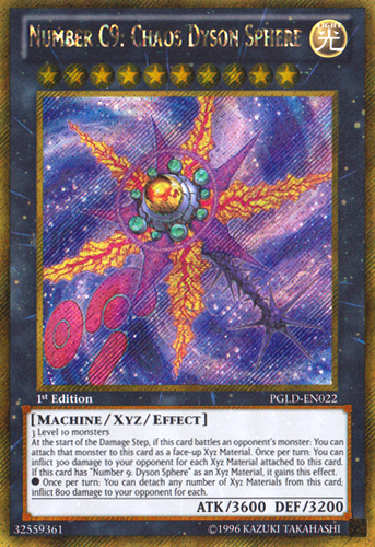 Number C9: Chaos Dyson Sphere [PGLD-EN022] Gold Secret Rare | Event Horizon Hobbies CA