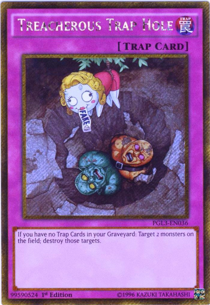 Treacherous Trap Hole [PGL3-EN036] Gold Secret Rare | Event Horizon Hobbies CA