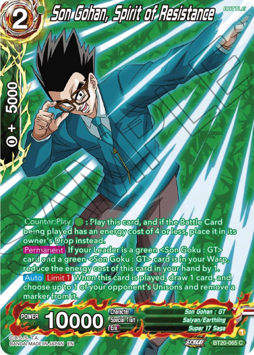 Son Gohan, Spirit of Resistance (Silver Foil) (BT20-065) [Power Absorbed] | Event Horizon Hobbies CA