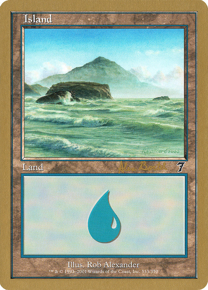 Island (ab333) (Alex Borteh) [World Championship Decks 2001] | Event Horizon Hobbies CA