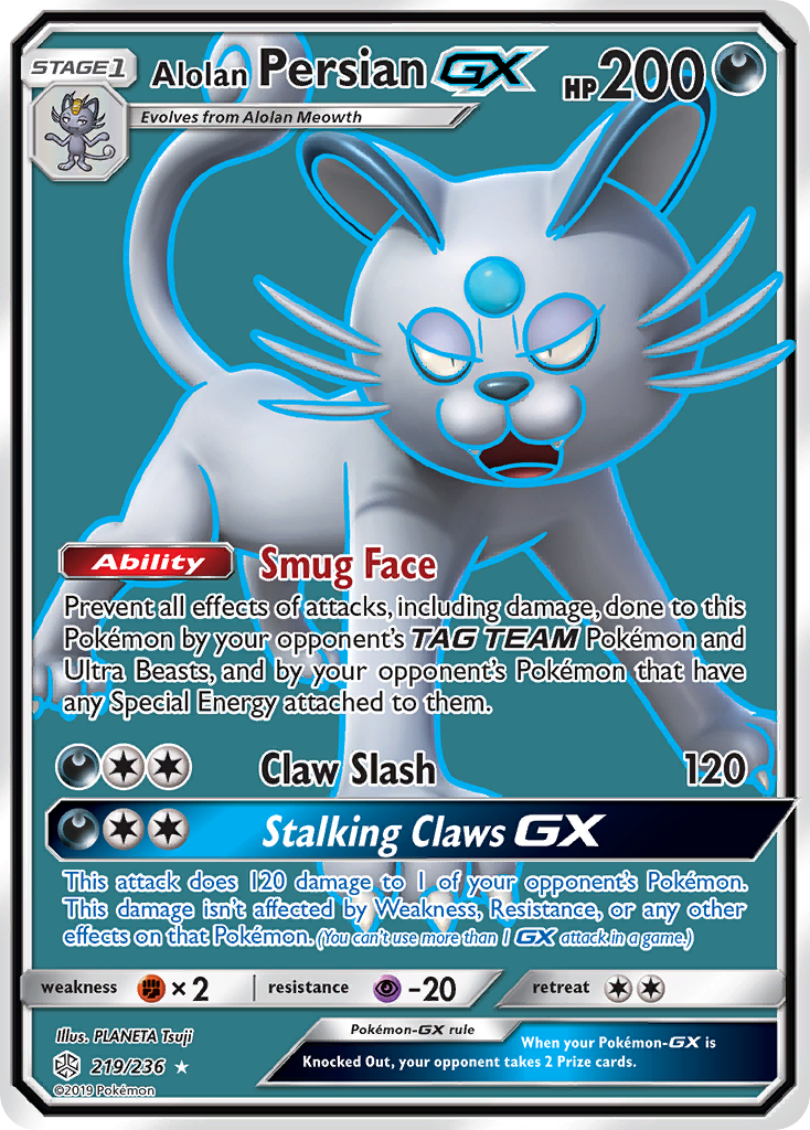 Alolan Persian GX (219/236) [Sun & Moon: Cosmic Eclipse] | Event Horizon Hobbies CA