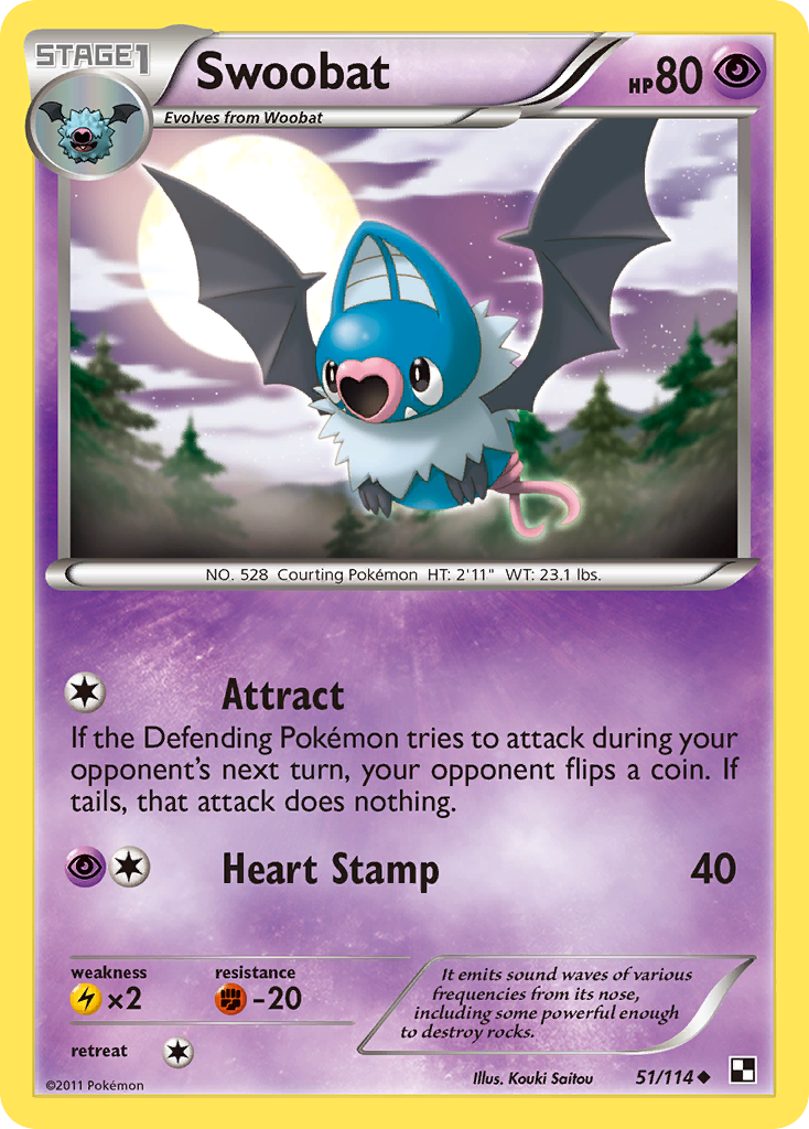 Swoobat (51/114) [Black & White: Base Set] | Event Horizon Hobbies CA