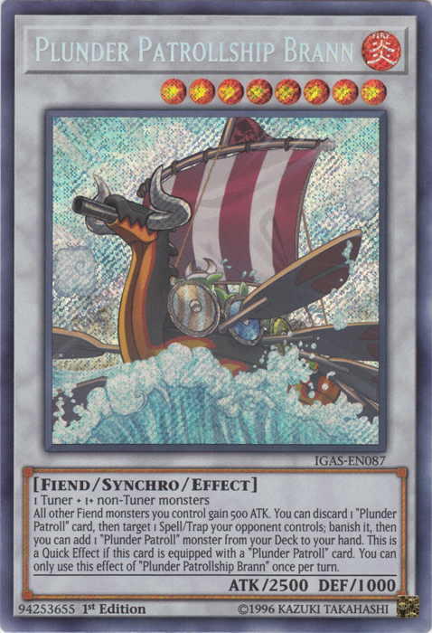 Plunder Patrollship Brann [IGAS-EN087] Secret Rare | Event Horizon Hobbies CA