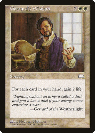 Gerrard's Wisdom [Weatherlight] | Event Horizon Hobbies CA