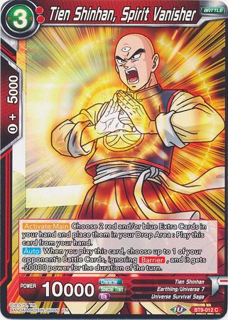 Tien Shinhan, Spirit Vanisher (BT9-012) [Universal Onslaught] | Event Horizon Hobbies CA