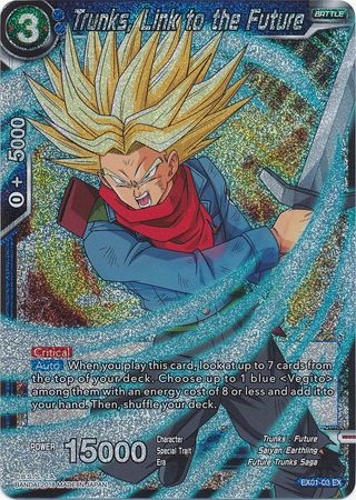 Trunks, Link to the Future (Foil) (EX01-03) [Mighty Heroes] | Event Horizon Hobbies CA