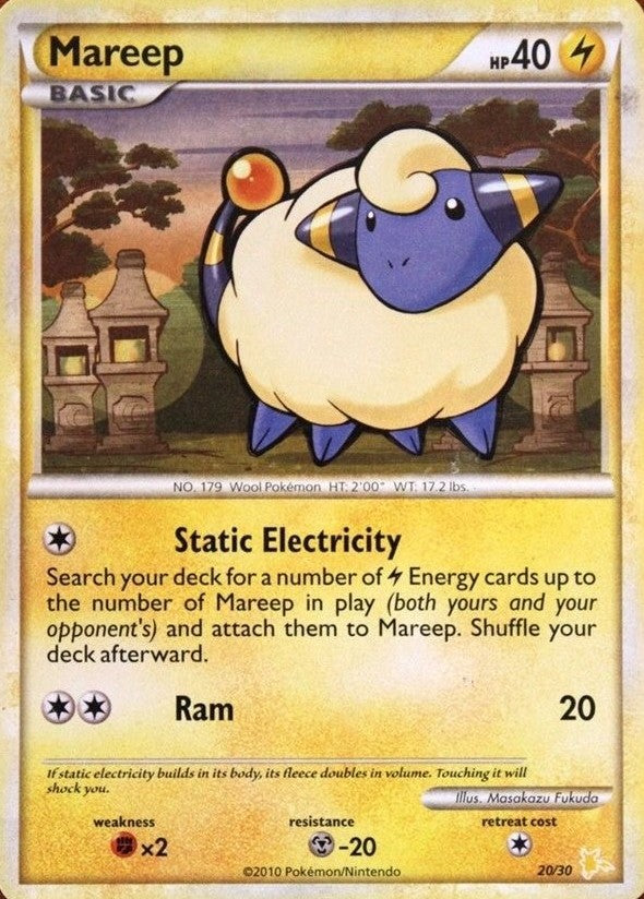 Mareep (20/30) [HeartGold & SoulSilver: Trainer Kit - Raichu] | Event Horizon Hobbies CA