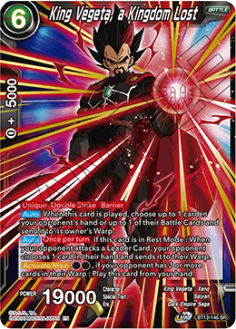 King Vegeta, a Kingdom Lost (BT13-146) [Supreme Rivalry] | Event Horizon Hobbies CA