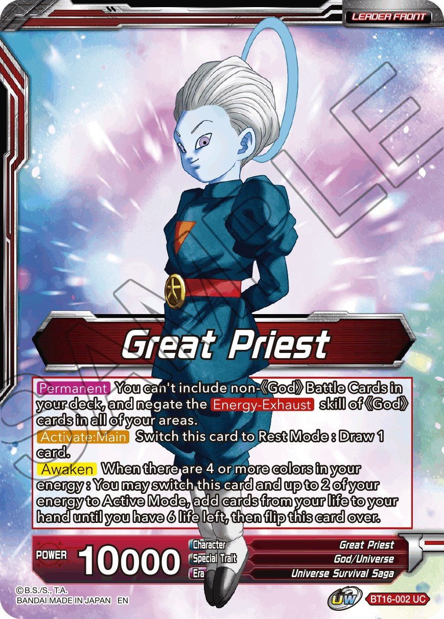 Great Priest // Great Priest, Commander of Angels (BT16-002) [Realm of the Gods Prerelease Promos] | Event Horizon Hobbies CA