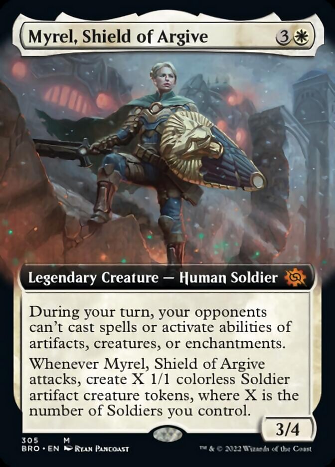 Myrel, Shield of Argive (Extended Art) [The Brothers' War] | Event Horizon Hobbies CA