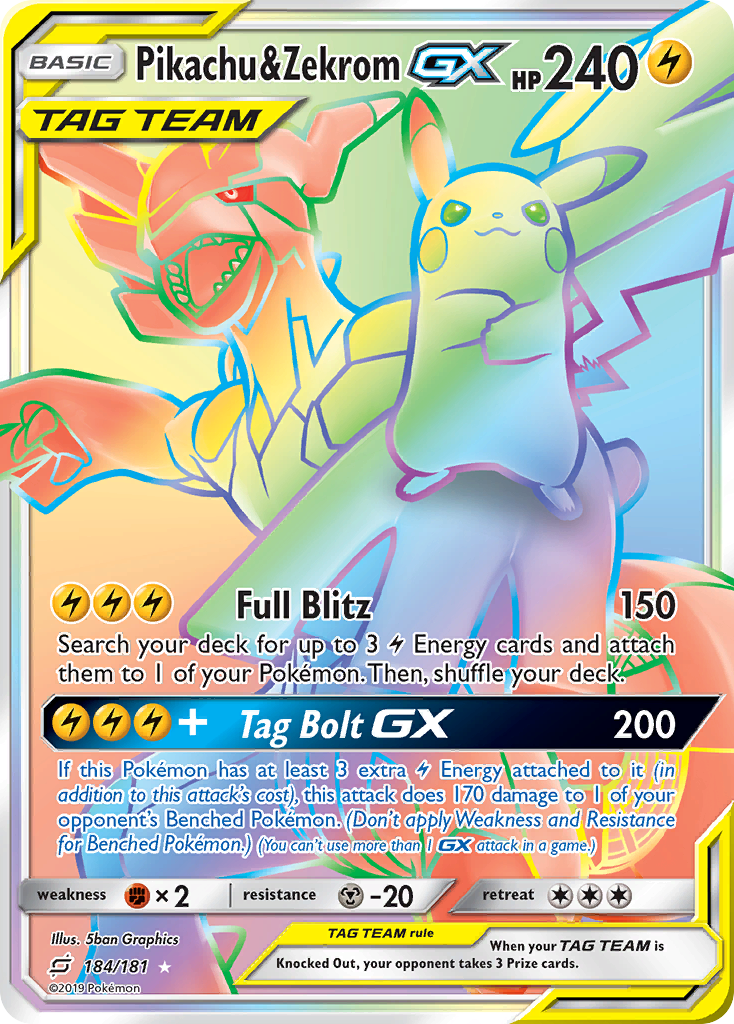 Pikachu & Zekrom GX (184/181) [Sun & Moon: Team Up] | Event Horizon Hobbies CA