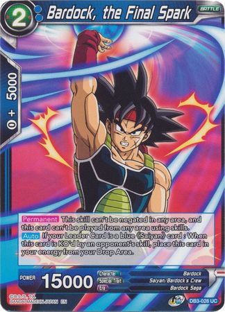 Bardock, the Final Spark (DB3-028) [Giant Force] | Event Horizon Hobbies CA