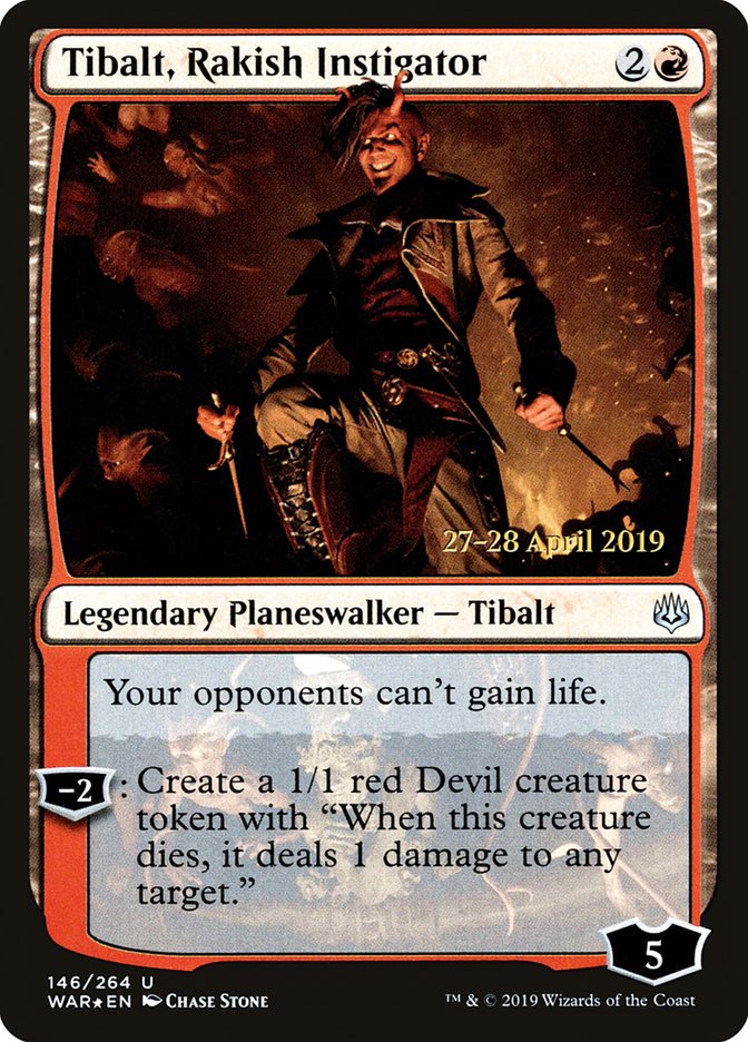 Tibalt, Rakish Instigator  [War of the Spark Prerelease Promos] | Event Horizon Hobbies CA