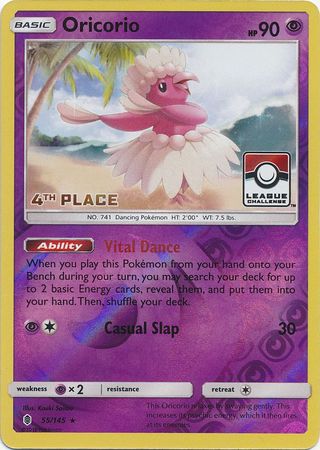 Oricorio (55/145) (League Promo 4th Place) [Sun & Moon: Guardians Rising] | Event Horizon Hobbies CA